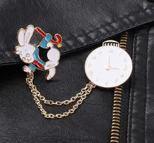 Load image into Gallery viewer, NEW White Rabbit Pin Badge
