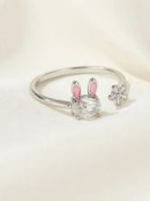Load image into Gallery viewer, NEW Silver Flower Crystal Ring
