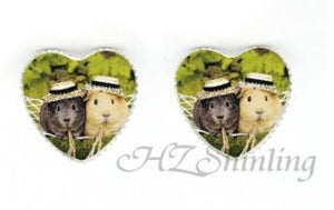 Green Guinea Pig Earrings