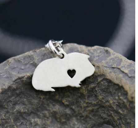 Guinea Pig Heart Necklace