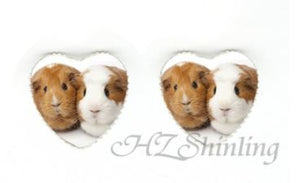 White Guinea Pig Earrings