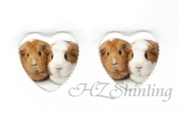 White Guinea Pig Earrings