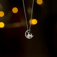 Load image into Gallery viewer, Crystal Bunny Moon Necklace
