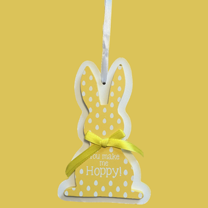 You Make Me Hoppy Plaque - Yellow