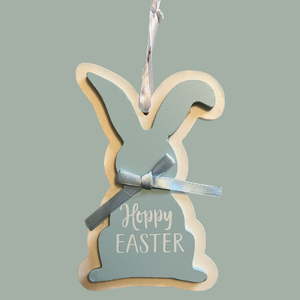 Hoppy Easter Plaque - Blue