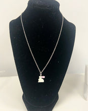 Load image into Gallery viewer, White Sitting Bunny Necklace
