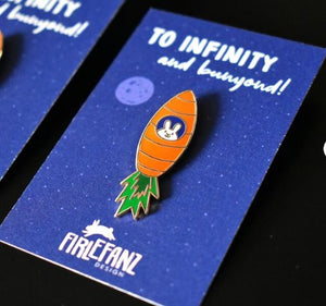 Carrot Rocket Pin