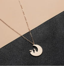 Load image into Gallery viewer, Bunnies on the Moon Necklace
