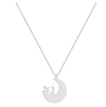 Load image into Gallery viewer, Bunnies on the Moon Necklace
