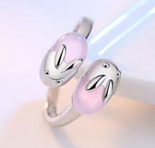 Load image into Gallery viewer, Pink Opal Bunny Ring
