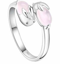 Load image into Gallery viewer, Pink Opal Bunny Ring
