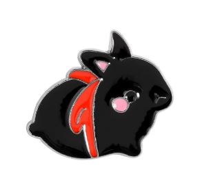 Black Bunny Pin